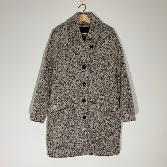Hilary Radley Heather Grey Wool Blend Coat - Picture 2 of 10